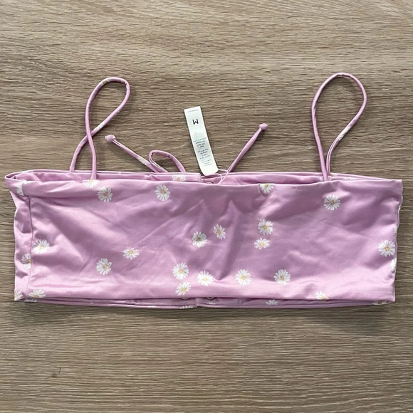 New Bound by Bondeye Like A Daisy Lilac Purple Bikini Swimsuit Top M - Picture 5 of 5